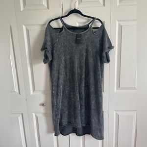 TORRID MINI COZY FLEECE COLD SHOULDER DRESS 1X